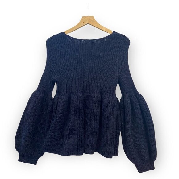 Mes demoiselles North Blue Wool Alpaca blend sweater, Size 3/L - Picture 3 of 11